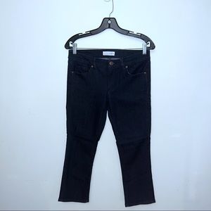 EUC Ann Taylor LOFT Dark Wash Modern Kick Crop Size 26P